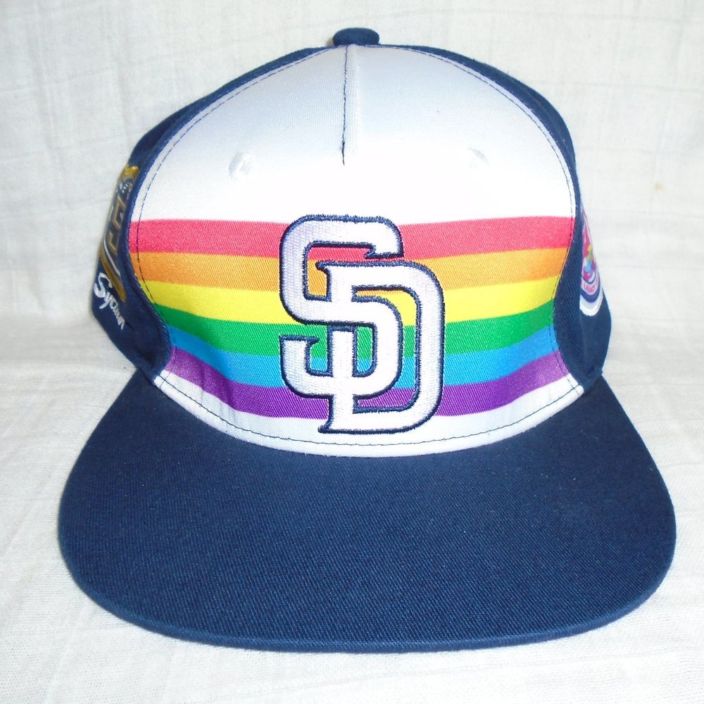 San Diego Padres Cotopaxi LGBTQ 50th Rainbow Pride Snapback Baseball Hat Cap